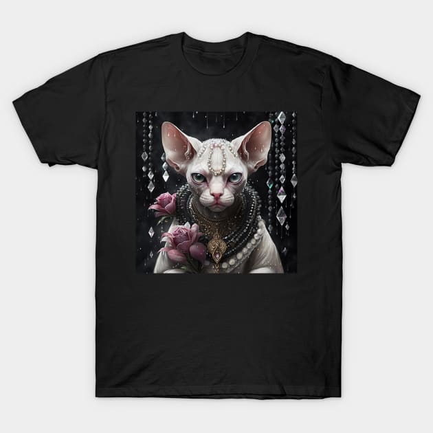 White Spynx Alien T-Shirt by Enchanted Reverie